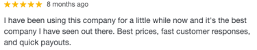 Customer review for selling diabetic supplies for cash in Detroit reference